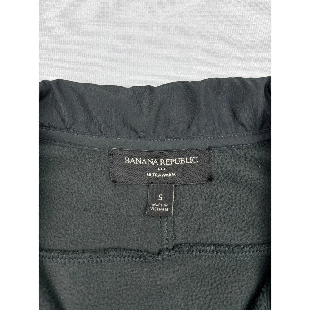 Banana Republic Ultrawarm Fleece Quarter Zip Pullover Mens Small Charcoal Gray